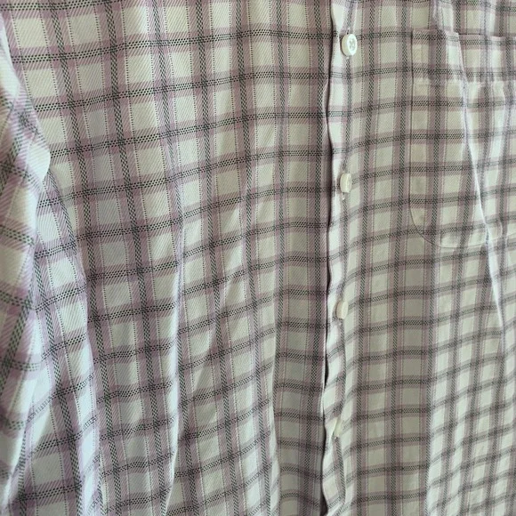 Vintage John W. Nordstrom Button Up Shirt Mens 15.5-34 Plaid Pink Black - Picture 14 of 14